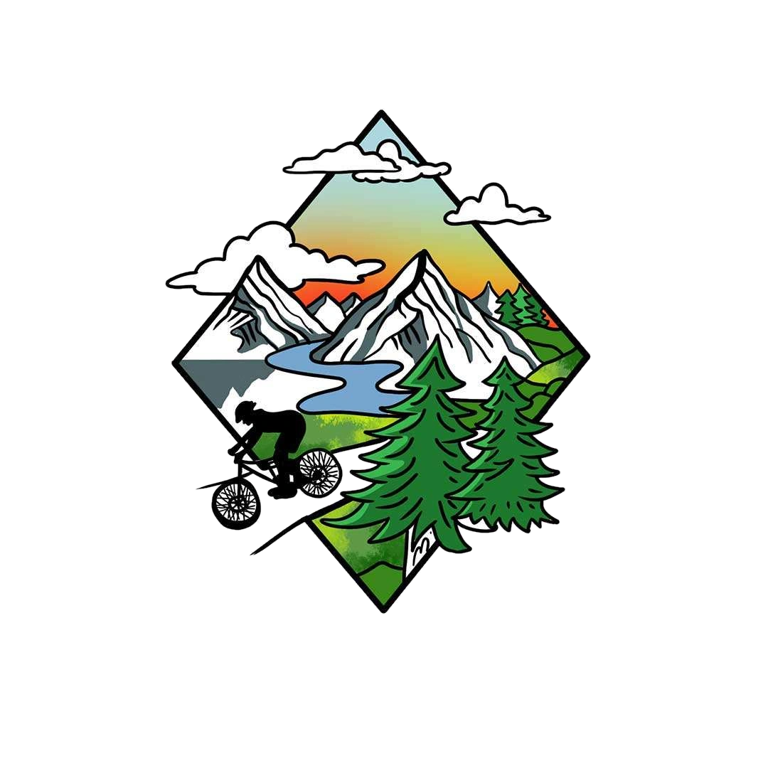 Biker In Wild Sticker